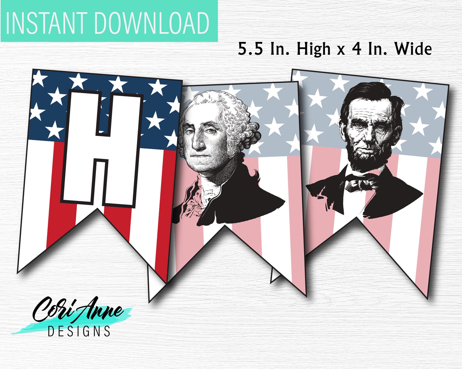 Printable Presidents Birthday Banner Happy Birthday America Etsy