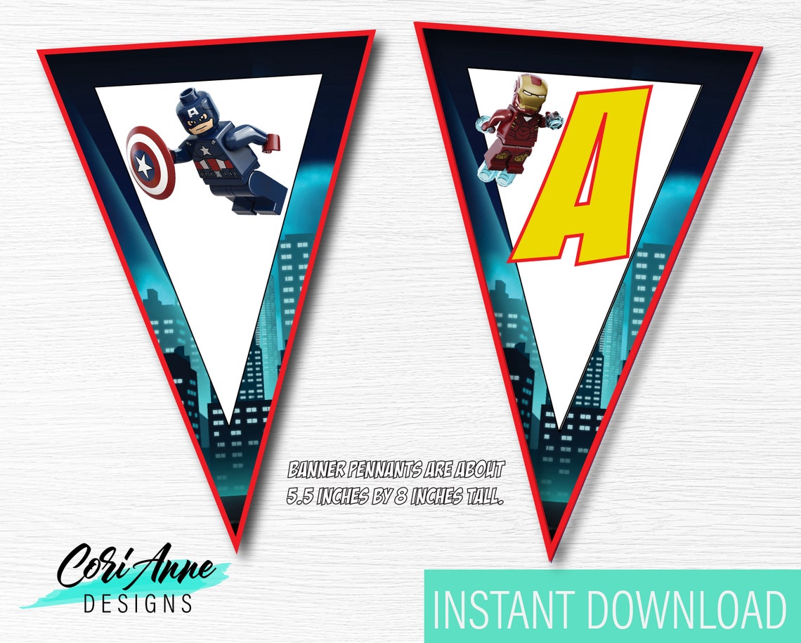 Printable Superhero Birthday Banner Happy Birthday Marvel | Etsy