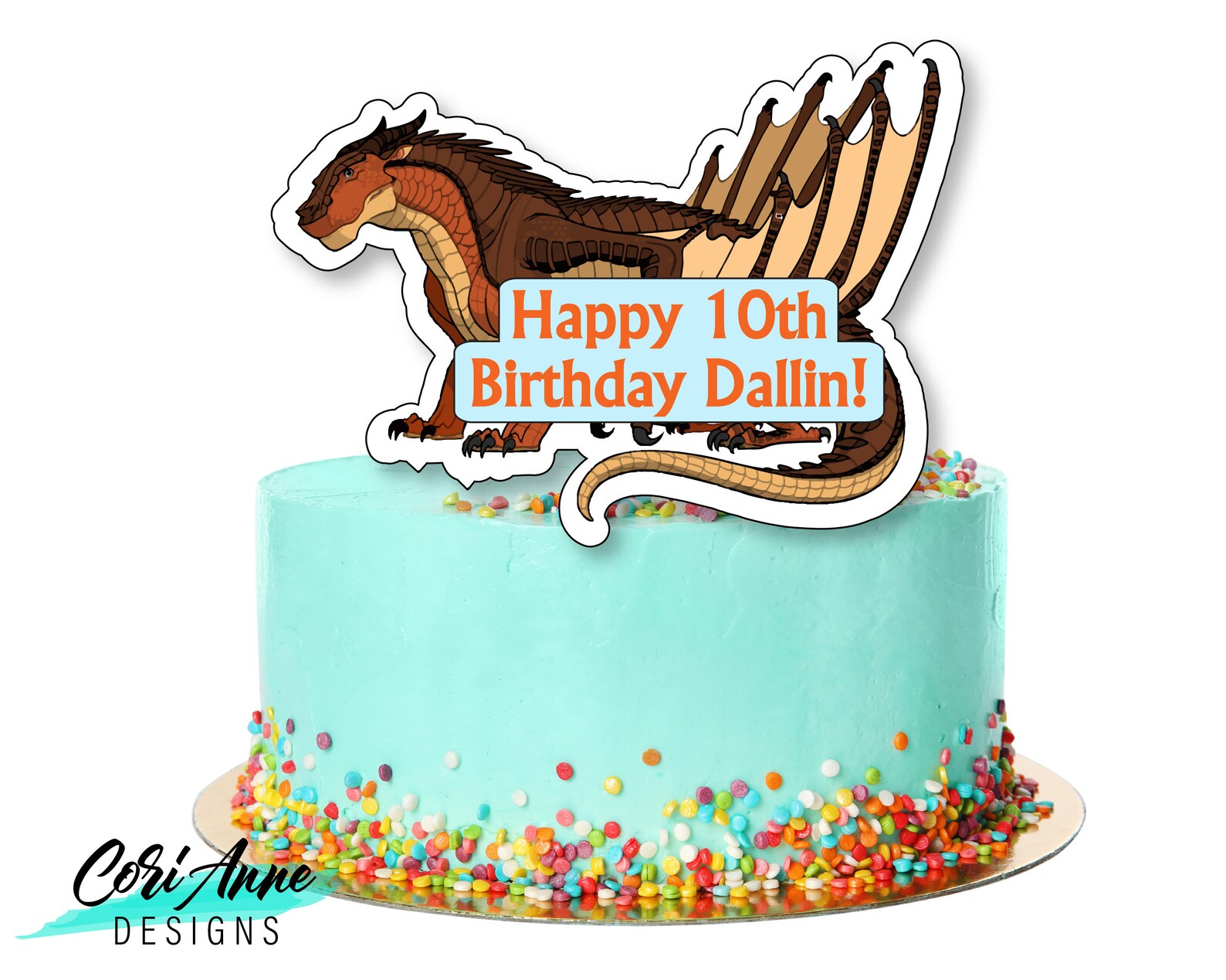 Printable Dragon Cupcake Toppers Birthday Party Wings of Etsy