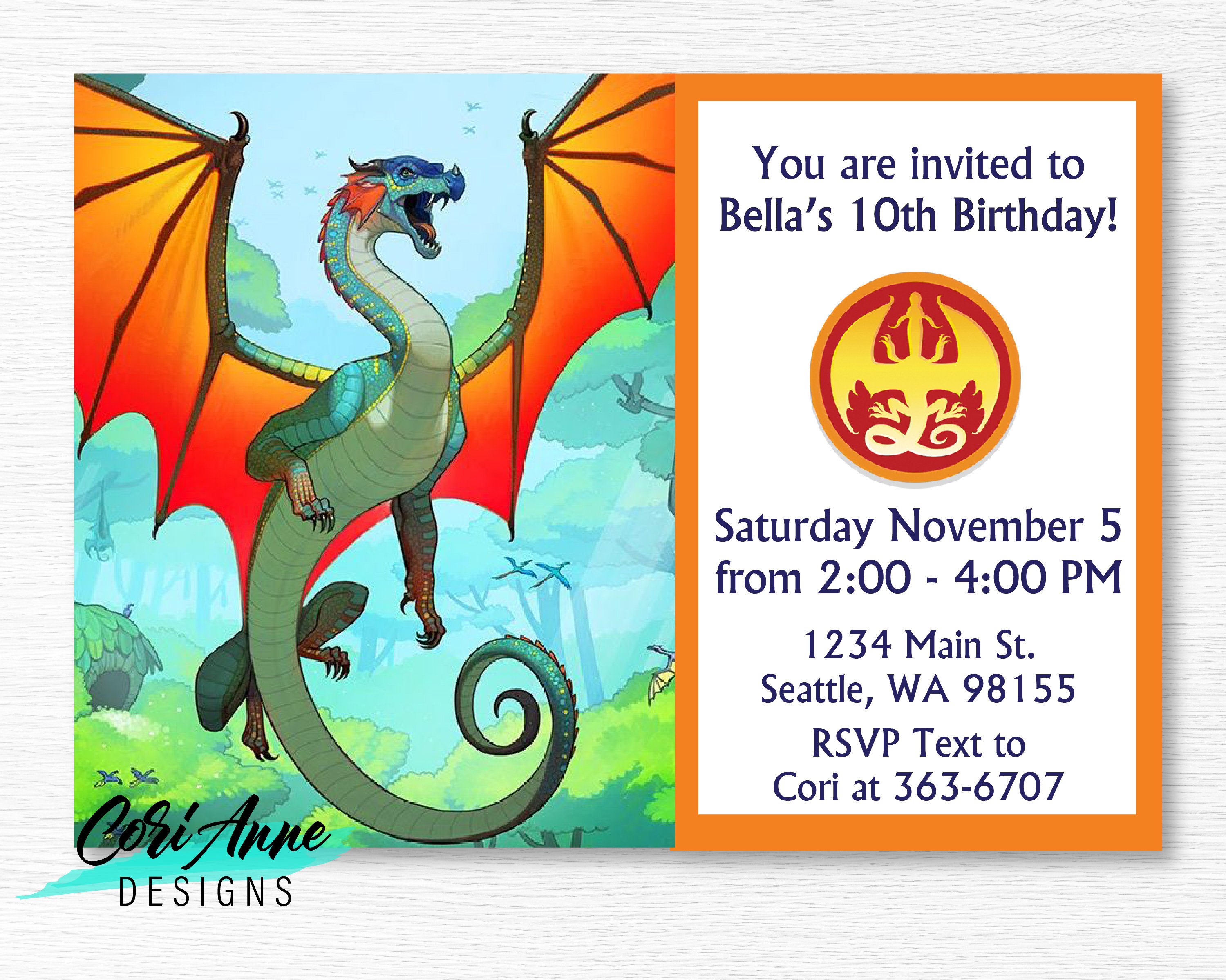 printable-dragon-birthday-invitation-birthday-party-wings-of-etsy