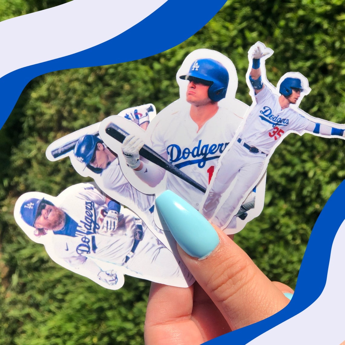 Dodger Players Collection Matte and Gloss Stickers Los Angeles Etsy