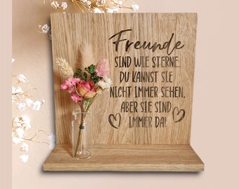 Wooden stand Friends are like stars / customizable / gift for the best friend / home decoration wood