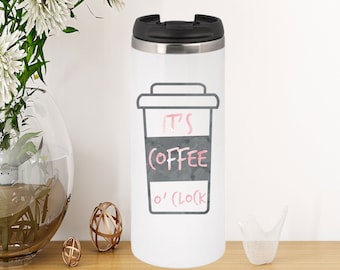 Thermobecher aus Edelstahl // Coffee to go // Kaffeebecher // personalisiert mit Wunschnamen // 340 ml // Coffee o clock mit Namen //