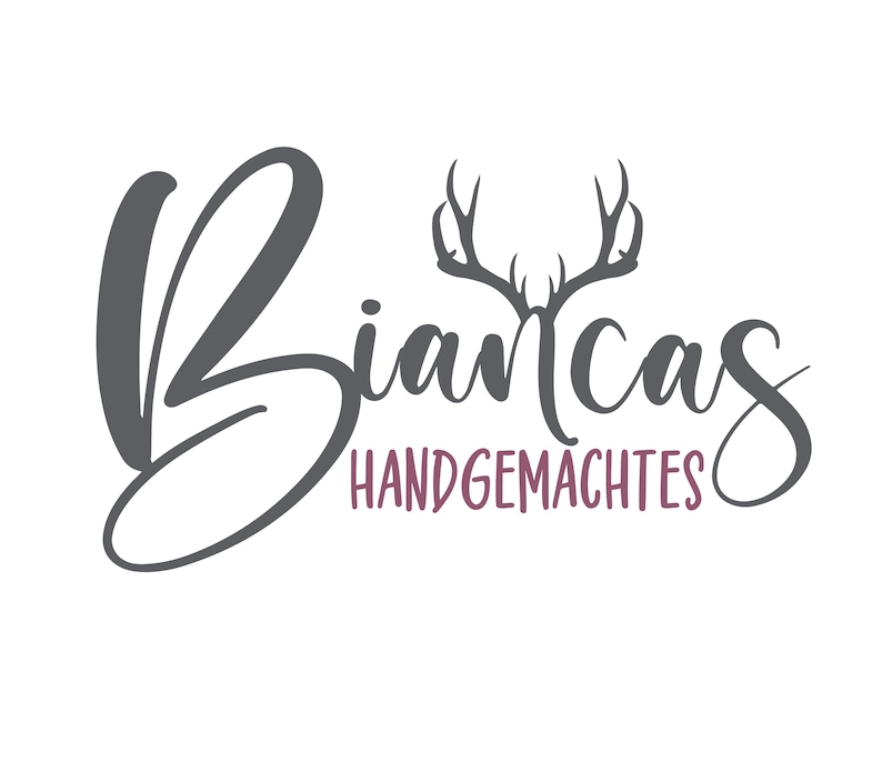 May include: A logo for a business called "Biancas" with the text "HANDGEMACHTES" underneath. The logo features a stylised deer antler design in grey.