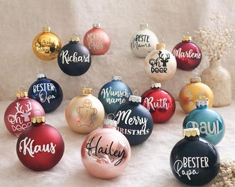 Weihnachtskugel personlisiert // Christbaumkugeln // mit EINEM Namen inkl. // personalisiert // verschiedene Farben // Weihnachtsgeschenk