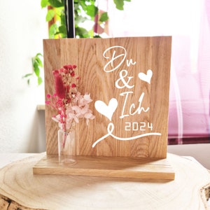 Wooden stand You & Me / customizable / gift for girlfriend, boyfriend / partner gift / newly in love / home decoration wood