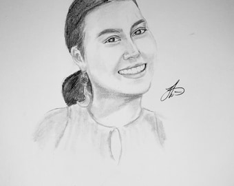 Retrato de grafito personalizado 8x10