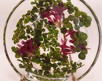 Trinket Dish Pressed Flowers, Nature Lovers Gift Real Flower Dish Ring Dish Rose Petals Botanical Jewelry Dish