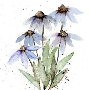Blanko Grußkarte Original Kunstdruck, Vintage Floral