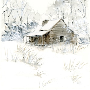 Weihnachtskarte, Wintervielfalt Blanko-Grußkartenset, Originalkunstdruck, Winterlandschaften, Schneelandschaft