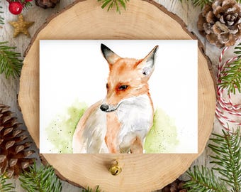 Red Fox Watercolor Giclée Print: Archival Fine Art