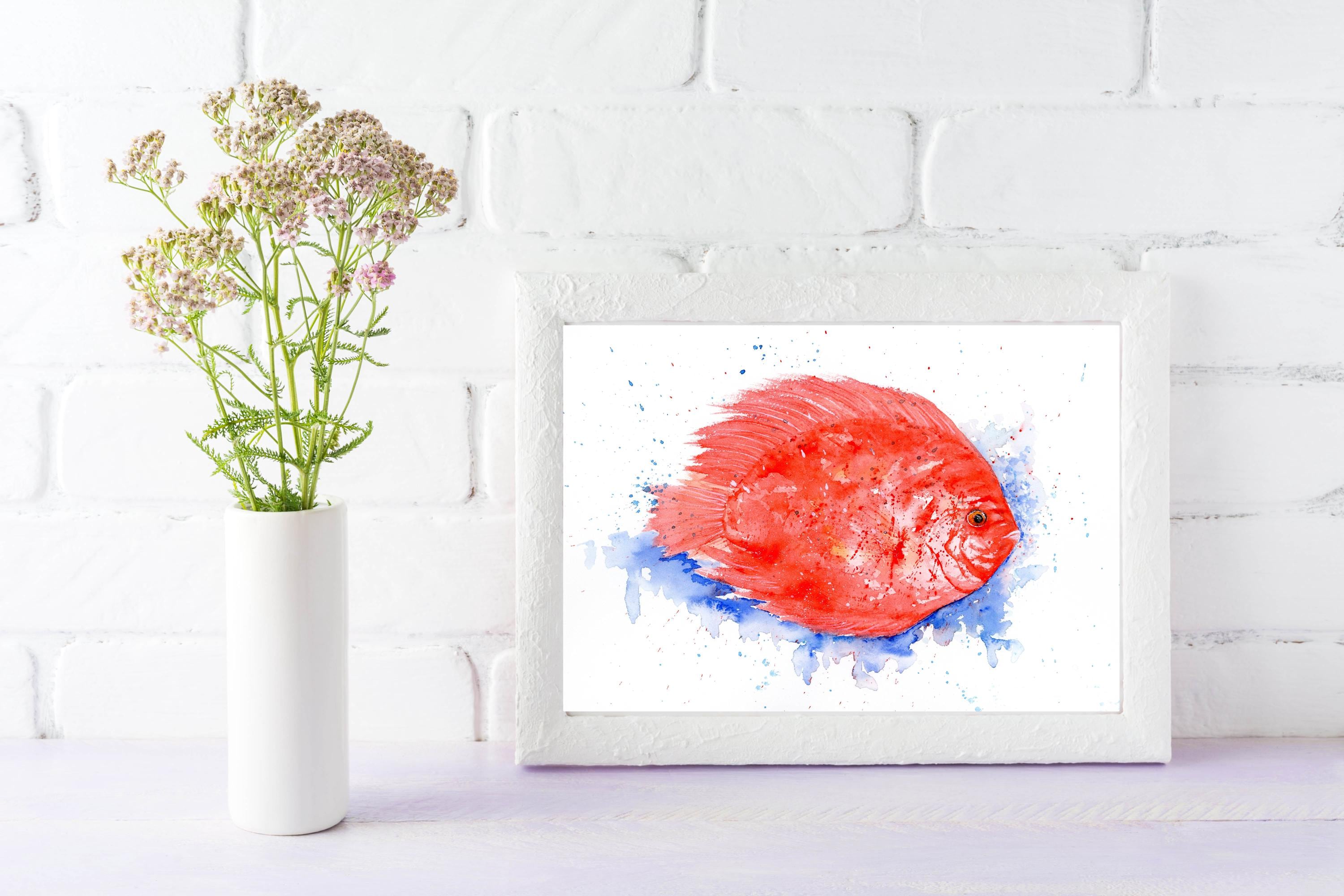 Fish Original Art Print - Watercolor Painting, Archival Print - Etsy