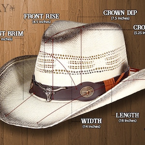 Blue Stone Straw Cowboy Hat Summer, Sun Hat Tan, Beige, Brown Authentic ...