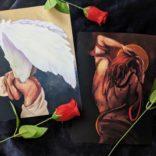 Aziraphale and Crowley Prints || Good Omens Art