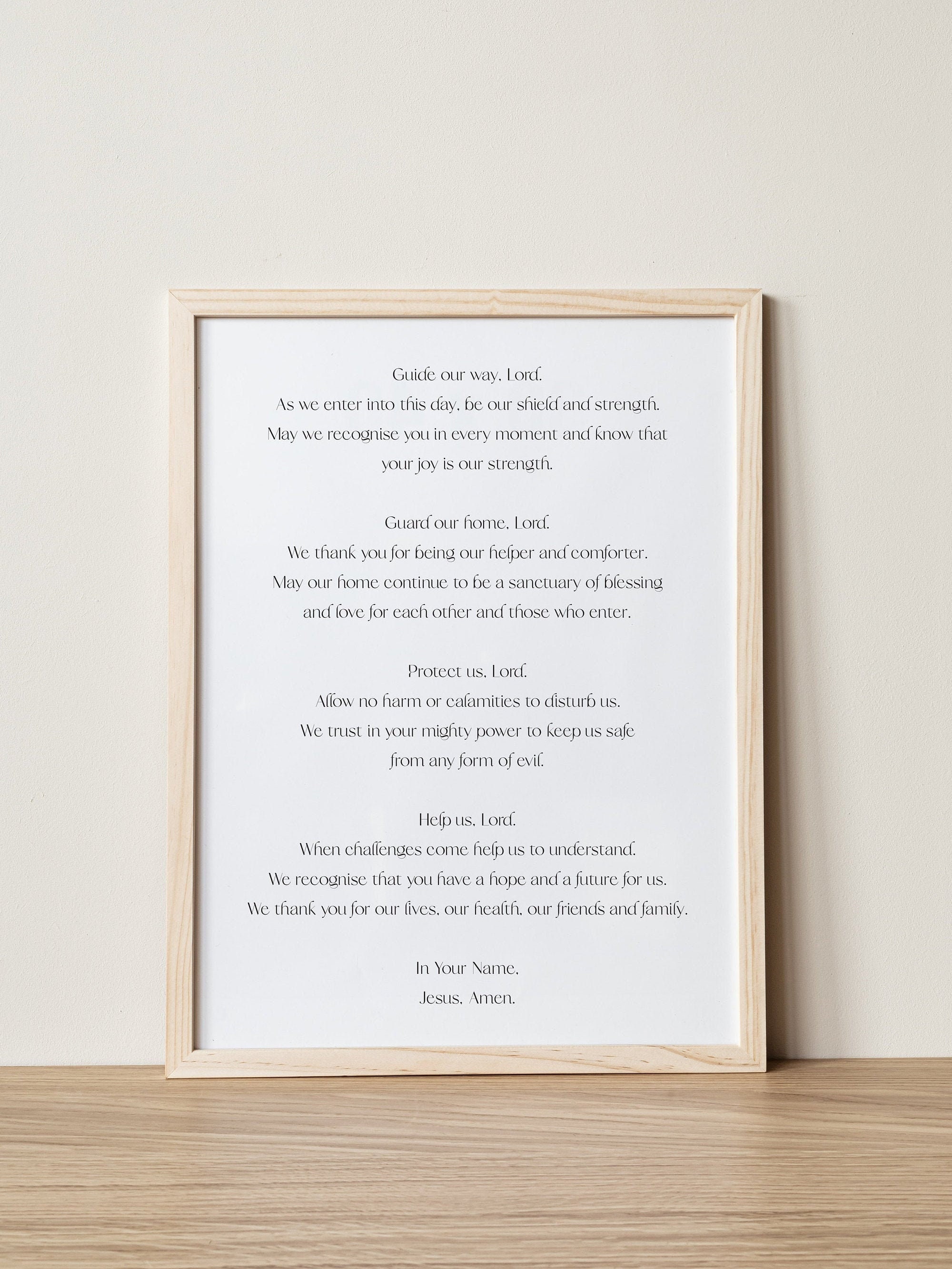 Family Prayer - A4 Printable PDF - Etsy