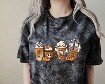 Nightmare Before Coffee T-Shirt, Horror Movie Coffee T-Shirt, Fall Pumpkin Spice Latte T-Shirt | Halloween Shirt | Skellington T-Shirt