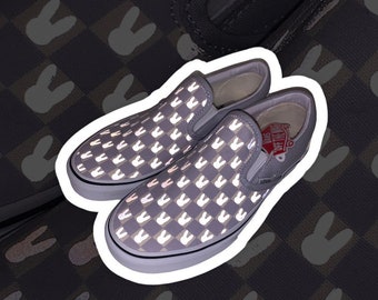 white checkered reflective vans