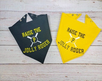 Raise the Jolly Roger Pirates Dog Bandana
