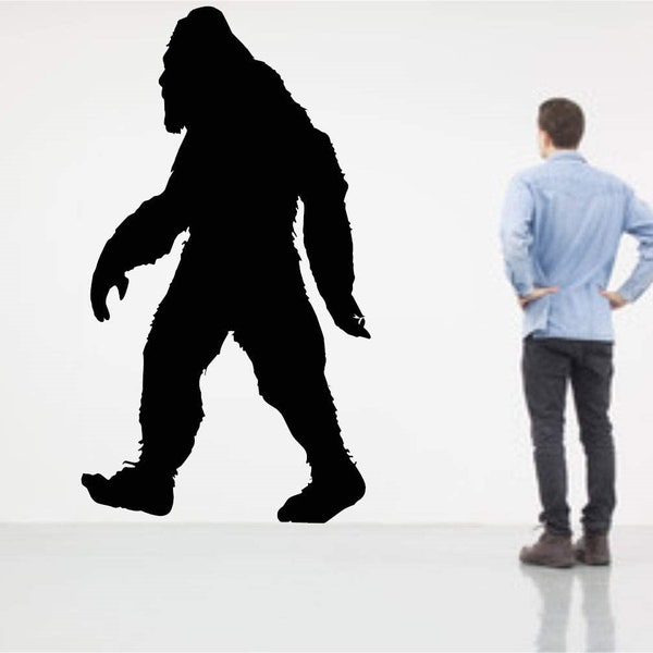 XXL Life-Size Bigfoot Yeti Sasquatch Wall Decor Vinyl Decal Sticker