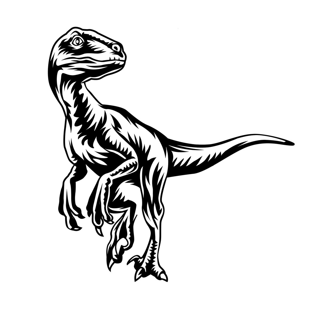 XXL HUGE Velociraptor Dinosaur Jurassic Vinyl Wall Decal - Etsy