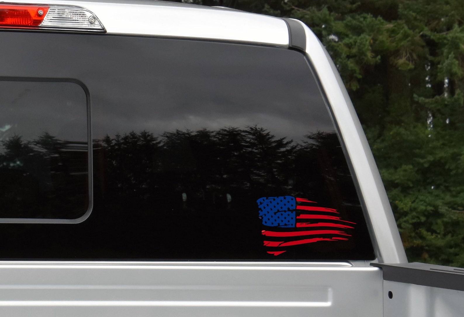 Distressed Flag Red and Blue Vinyl Decal Window Sticker - Etsy