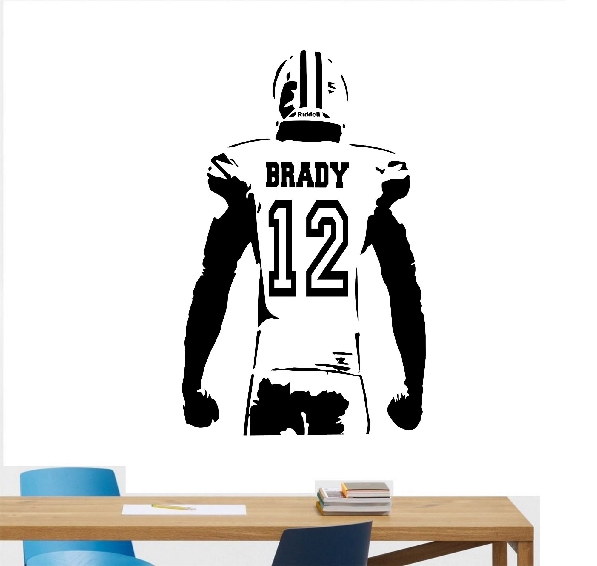 Personalized Custom Football Wall Decal Choose Your Name & Etsy