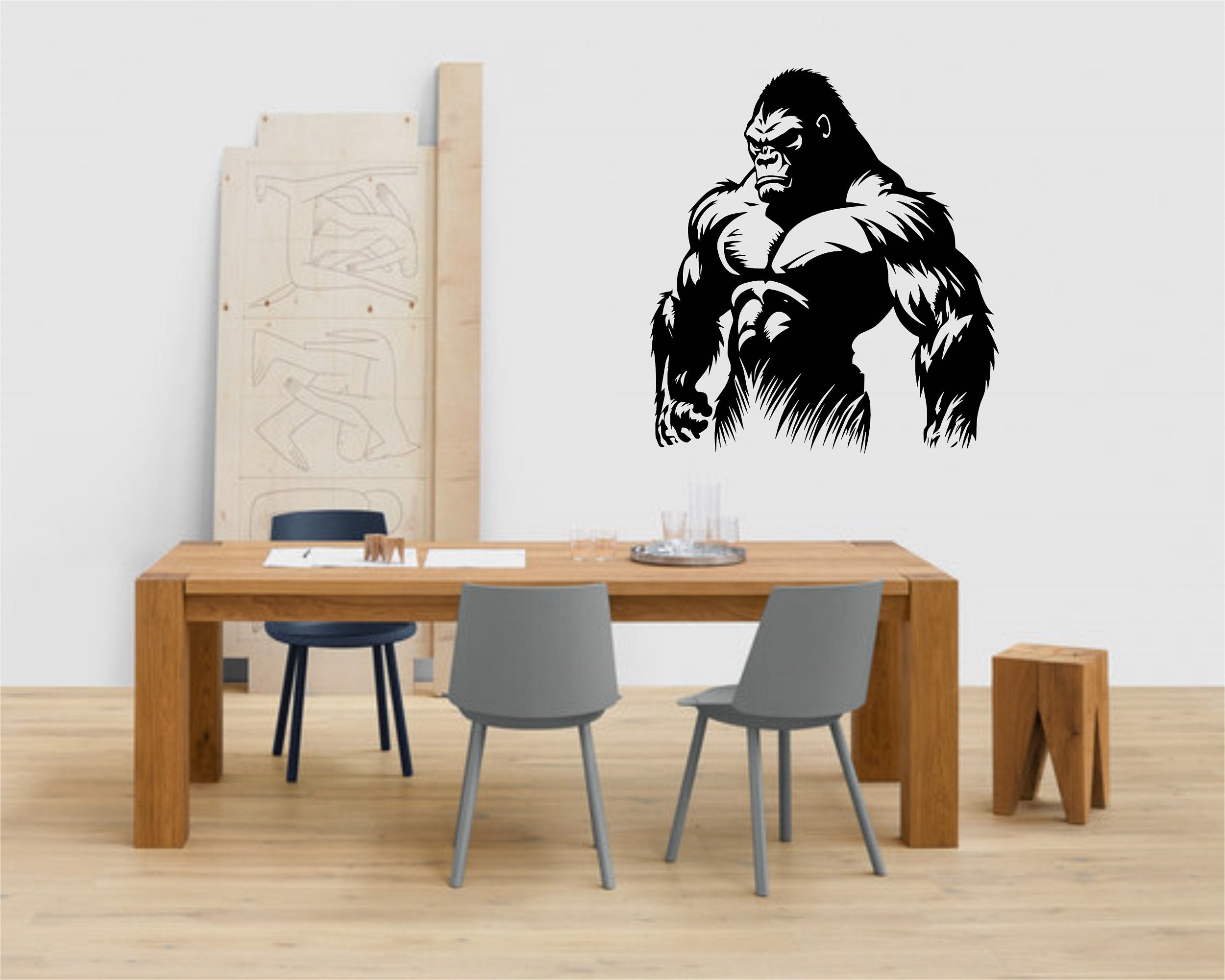 King Kong Rampage Inspired Gorilla Vinyl Wall Decal Home Decor Sticker ...