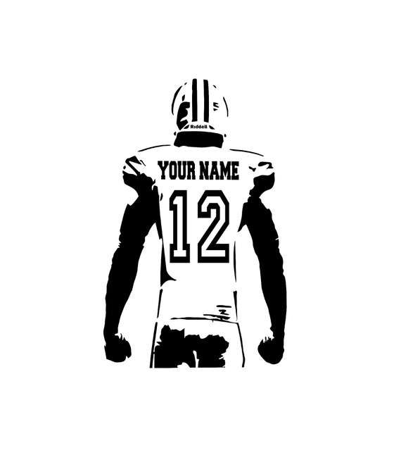 Personalized Custom Football Wall Decal Choose Your Name & Etsy
