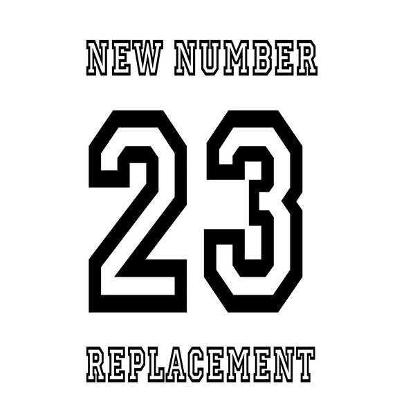 Replacement Number for Football Wall Decal - Choose A New Number if needed Vinyl Decal