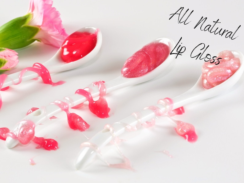 Vegan Lip Gloss Red Tint/lip Balm/strawberry Shortcake Etsy