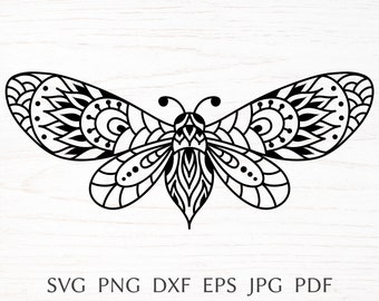 Download Butterfly Mandala Svg Etsy
