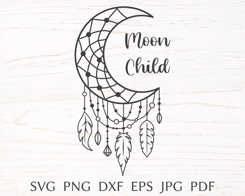 Download Dream catcher svg boho svg moon child svg cut file for | Etsy