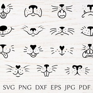 Download Face Mask Svg Animal Mouth Smiling Cartoon Animal Mouths Cut Etsy