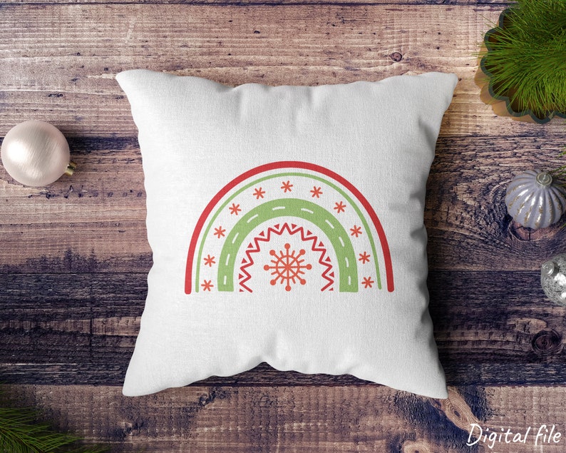 Download Christmas rainbow svg cut file for cricut bundle modern ...