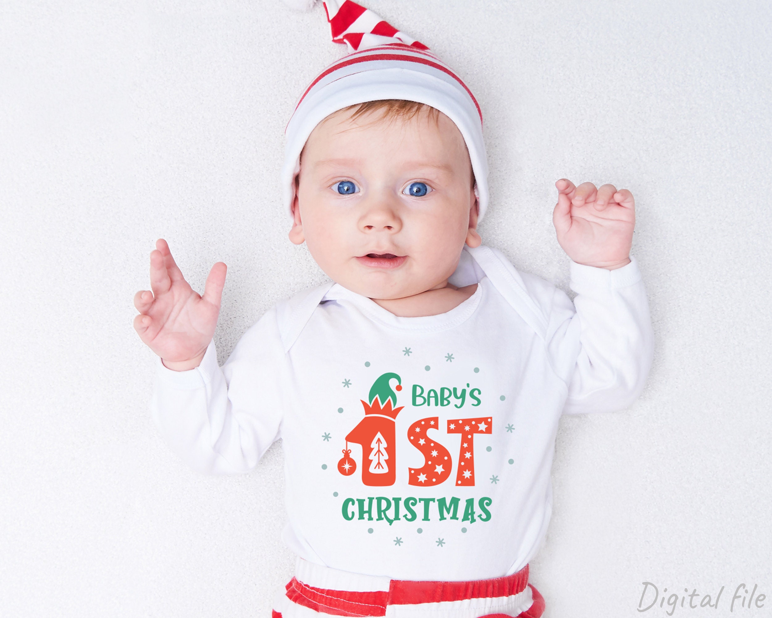 Baby's first Christmas bundle svg cut file for cricut 1st | Etsy