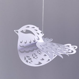 Layered 3d birds svg bundle, paper bird template, DIY decor svg cut file for cricut, bird stencil fot spring ornament. image 6