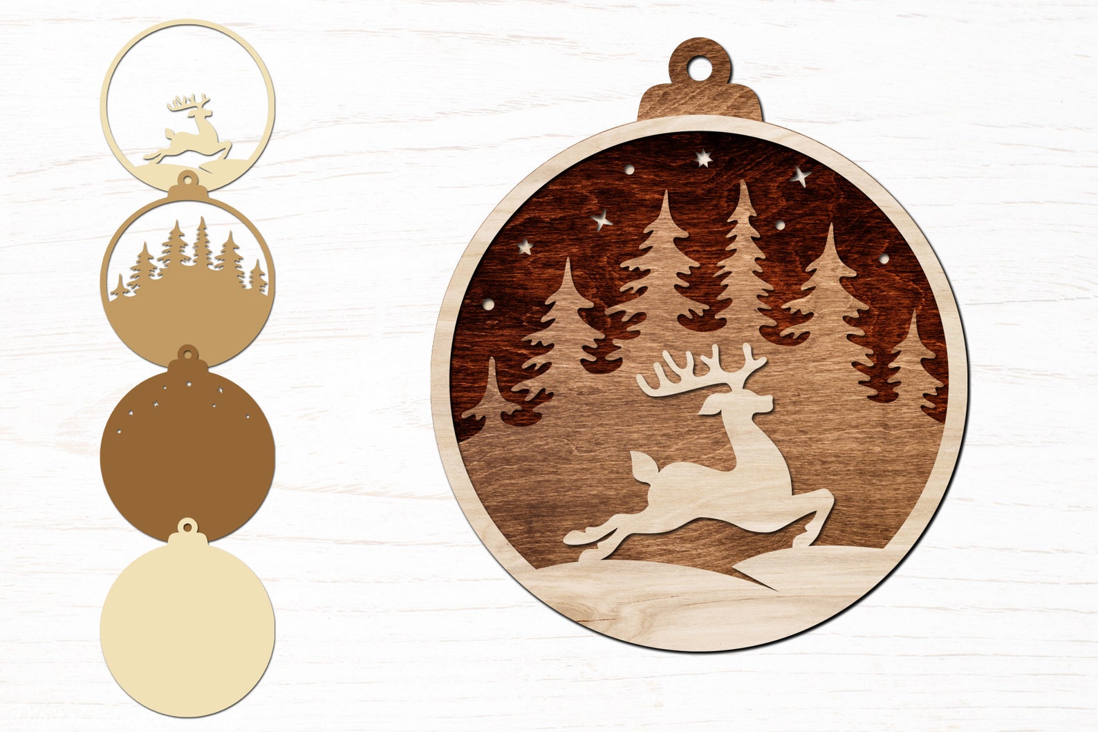 Christmas Ornament Laser Cut Files 3d Layered Svg Template Etsy Christmas Ornament Laser Cut Files 3d Layered Svg Template Etsy