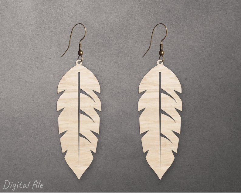 Download Earring svg file for cricut feather leather earring bundle | Etsy