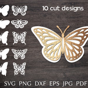 Layered 3d butterfly svg bundle, paper butterfly template, silhouette of butterfly svg cut file for cricut, butterfly stencil fot papercut