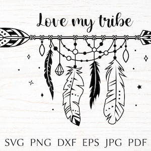 boho strzałka łapacz snów svg, plik tribal svg do cięcia dla cricut, cytat rdzennego amerykanina, projekt etnicznych Indian svg, dxf, png, pióra, koraliki.