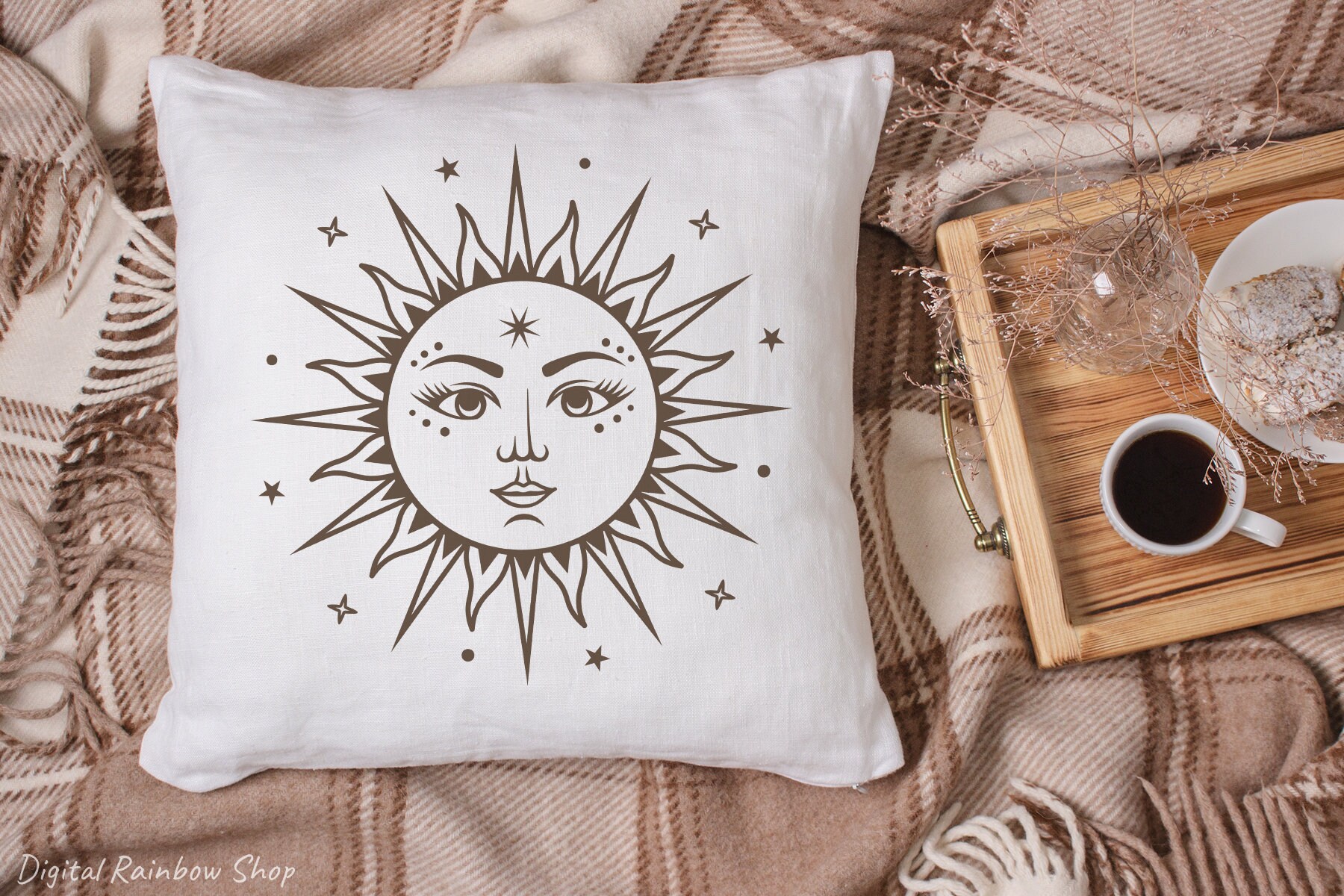 Sun Svg, Boho Svg, Celestial Svg Designs Cut File for Cricut, Mystical ...