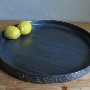 Handmade Ceramic Round Tray, Serving Dish, Platter, Rustic, Modern ...