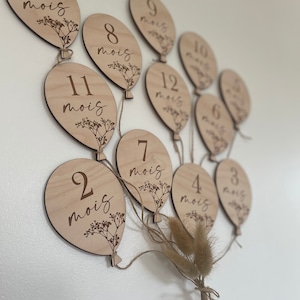 Cartes étapes "Ballon" 12 mois