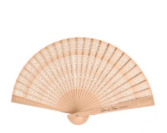 Customizable wooden fan (Wedding, Baptism, Birthday)