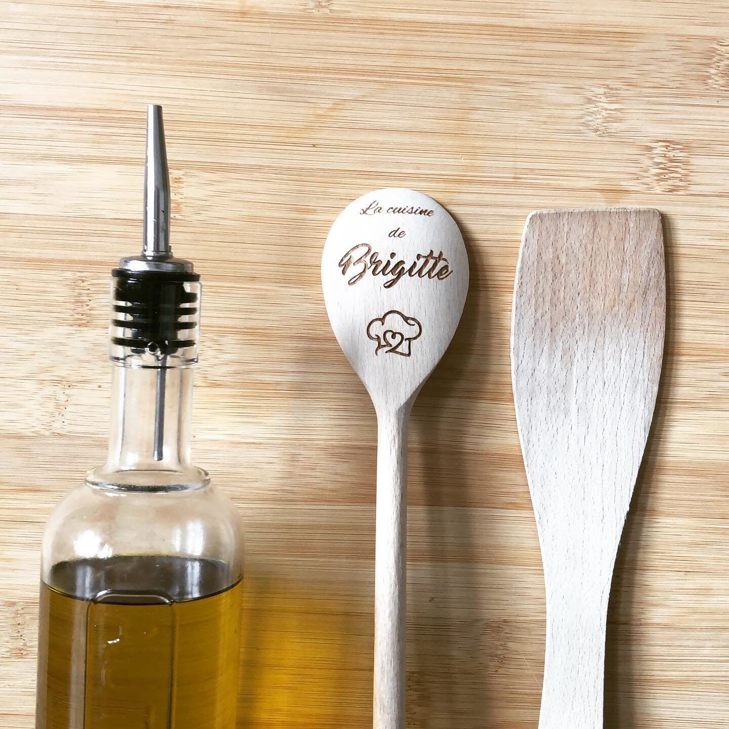 Cuillère en Bois Personnalisable Gravé