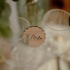 Marque verre, marque place personnalisable