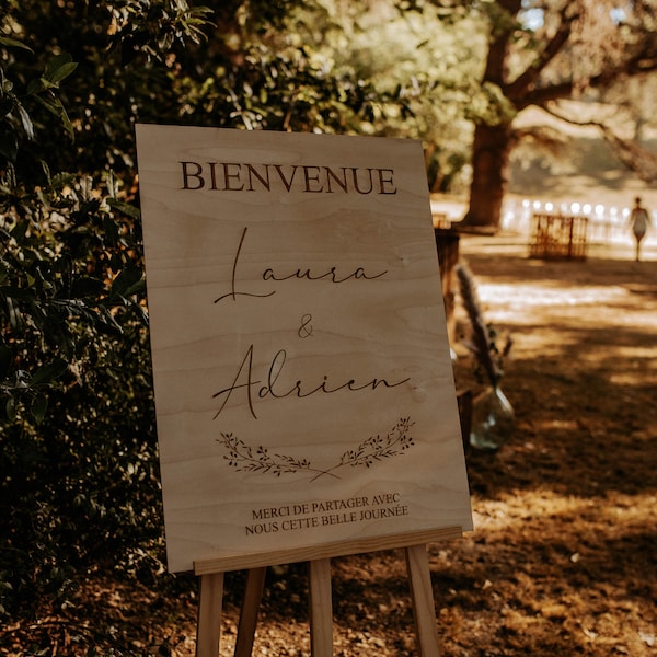 Panneau de Mariage, Panneau de bienvenue, Panneau personnalisable