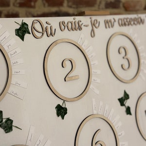 Wooden wedding table plan