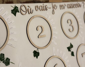 Wooden wedding table plan