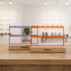 Oorbellen display van hout en acryl | Elegante sieradenorganizer